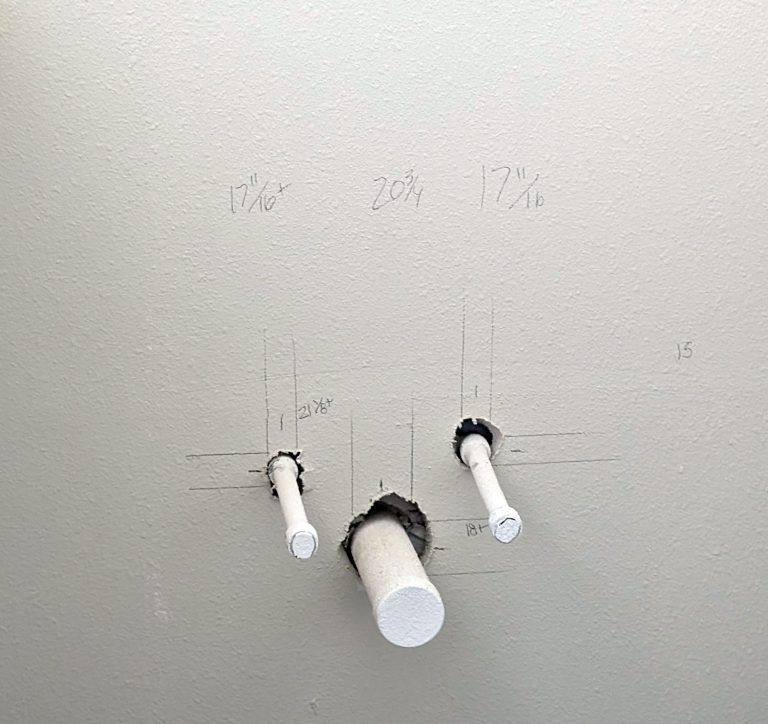 Sink cabinet plumbing